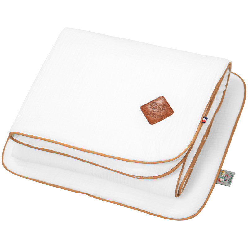 Set berceau, couverture et coussin en gaze de coton, Jeanne