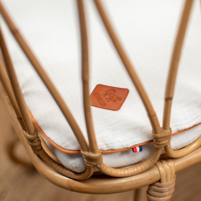 Set berceau, couverture et coussin en gaze de coton, Jeanne