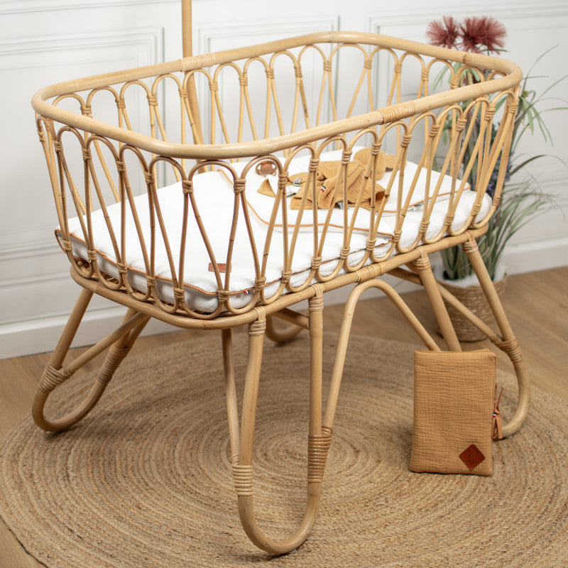 Set berceau, couverture et coussin en gaze de coton, Jeanne