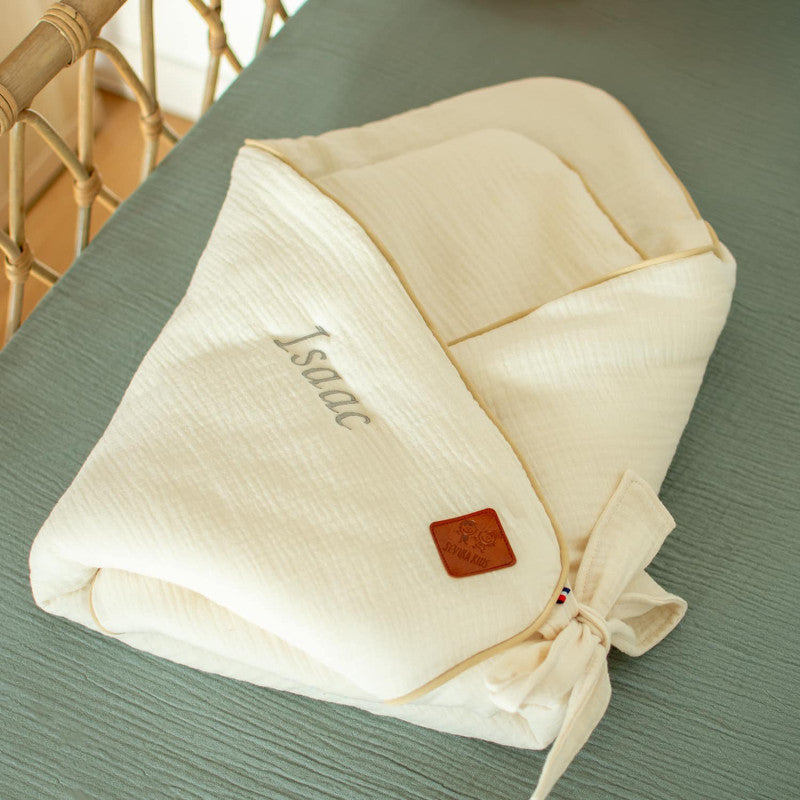 Gigoteuse d'emmaillotage en gaze de coton, Jeanne