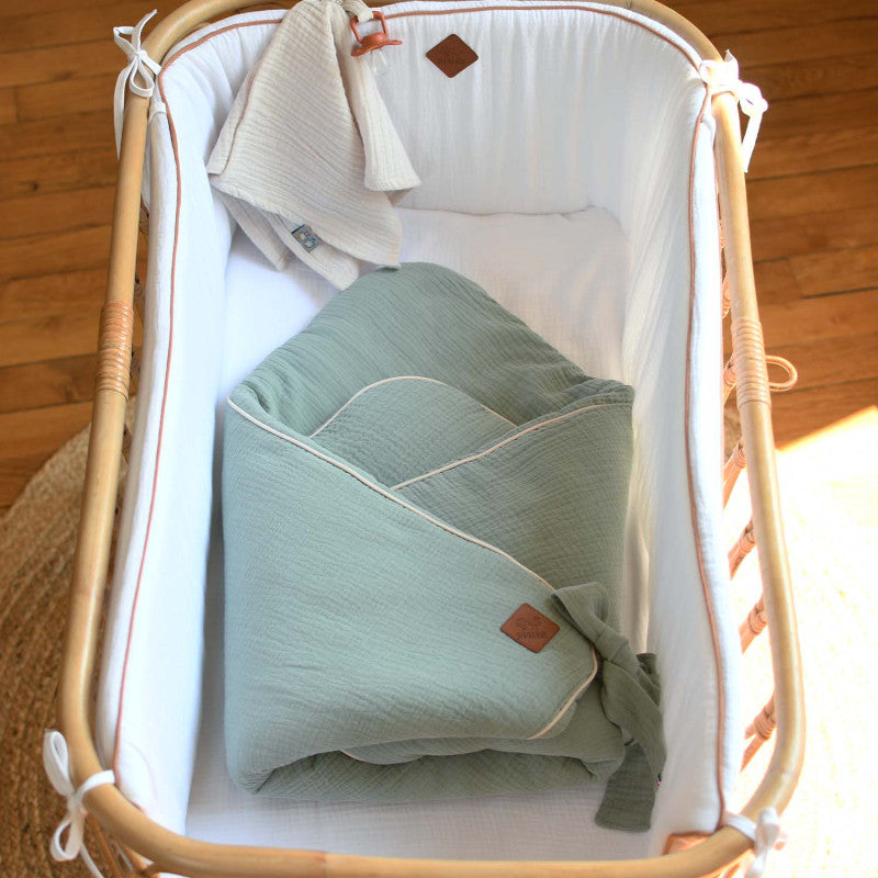 Gigoteuse d'emmaillotage en gaze de coton, Jeanne