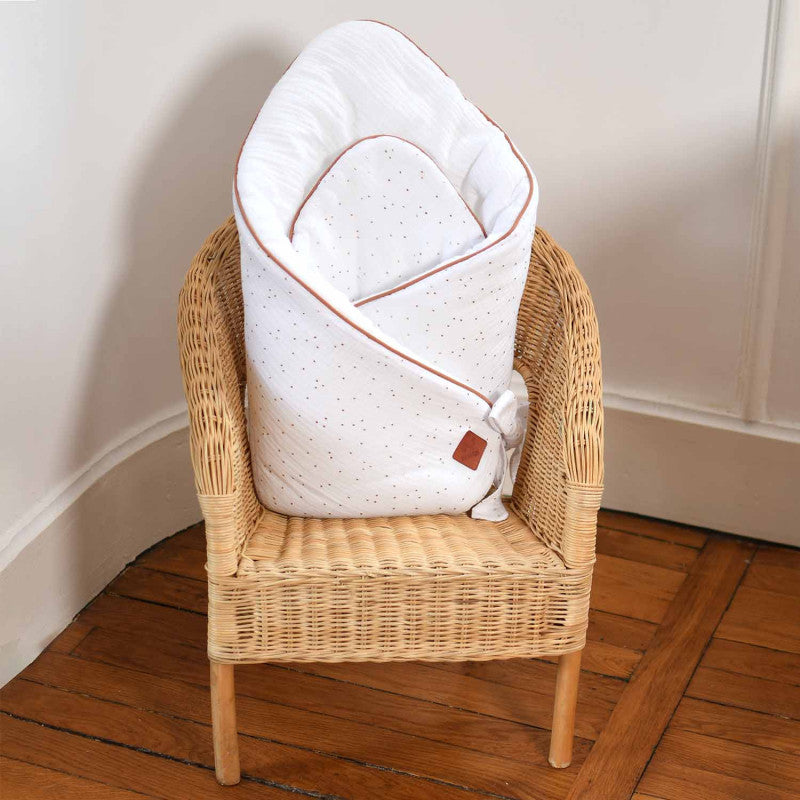 Gigoteuse d'emmaillotage en gaze de coton, Jeanne