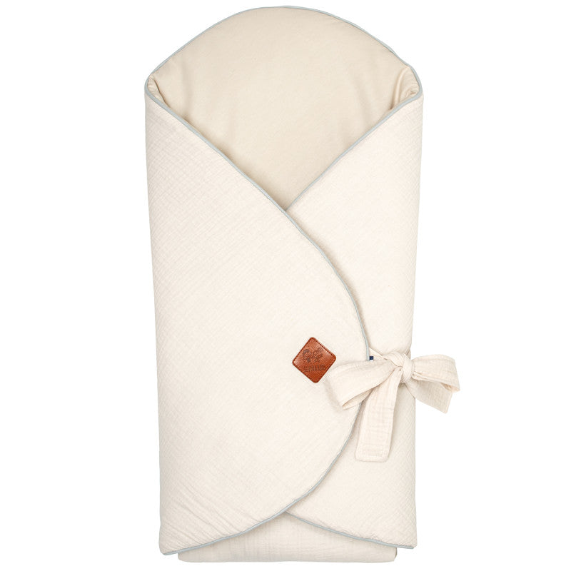 Gigoteuse d'emmaillotage évolutive en gaze de coton, Jeanne