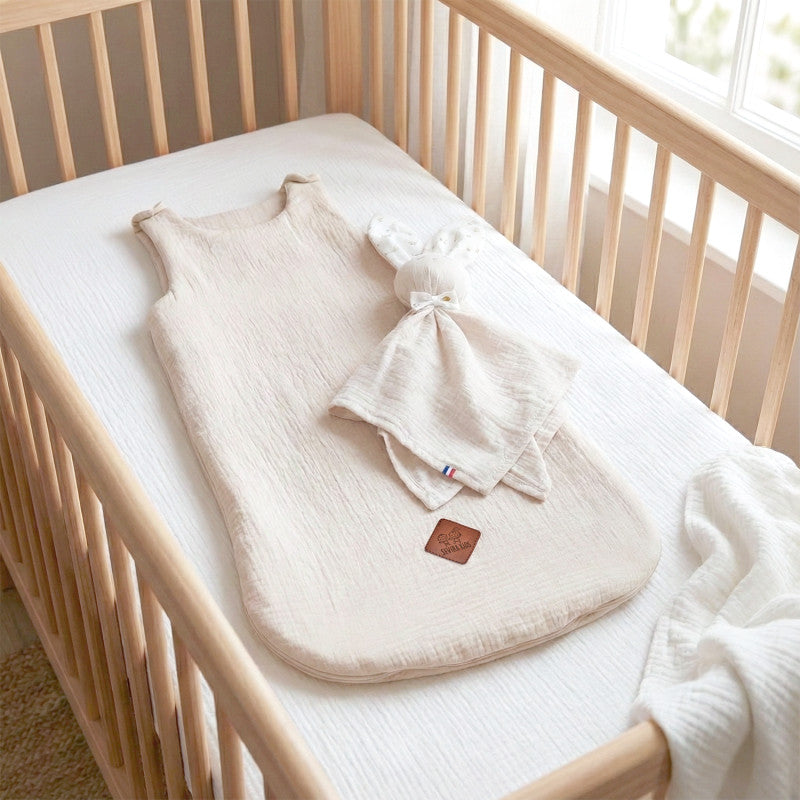 Gigoteuse sans manches en gaze de coton, Jeanne