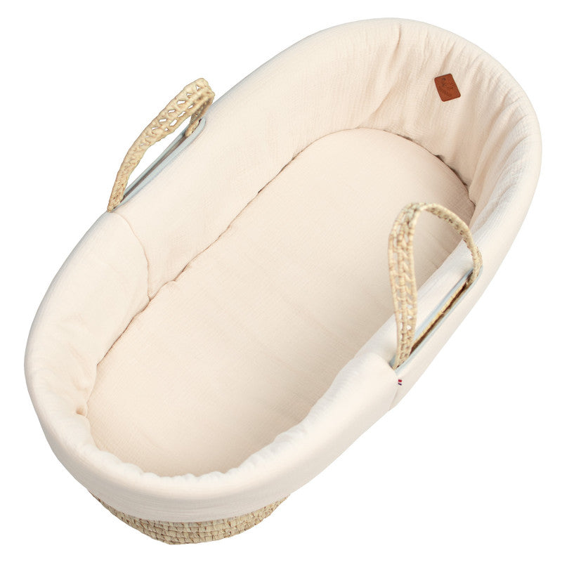 Habillage de couffin en gaze de coton, Jeanne