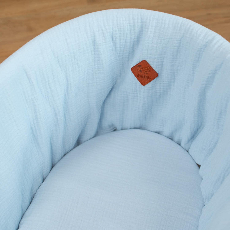 Habillage de couffin en gaze de coton, Jeanne