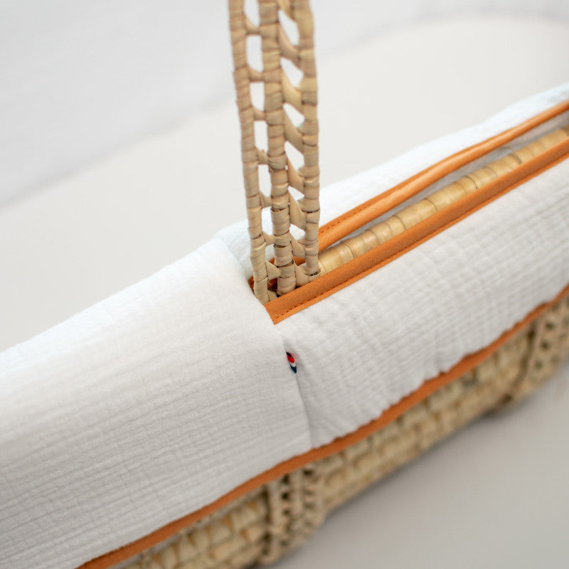 Habillage de couffin en gaze de coton, Jeanne