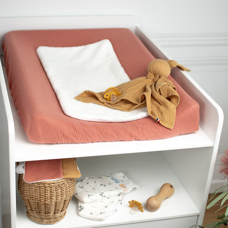 Housse de matelas à langer + éponge bambou, Jeanne