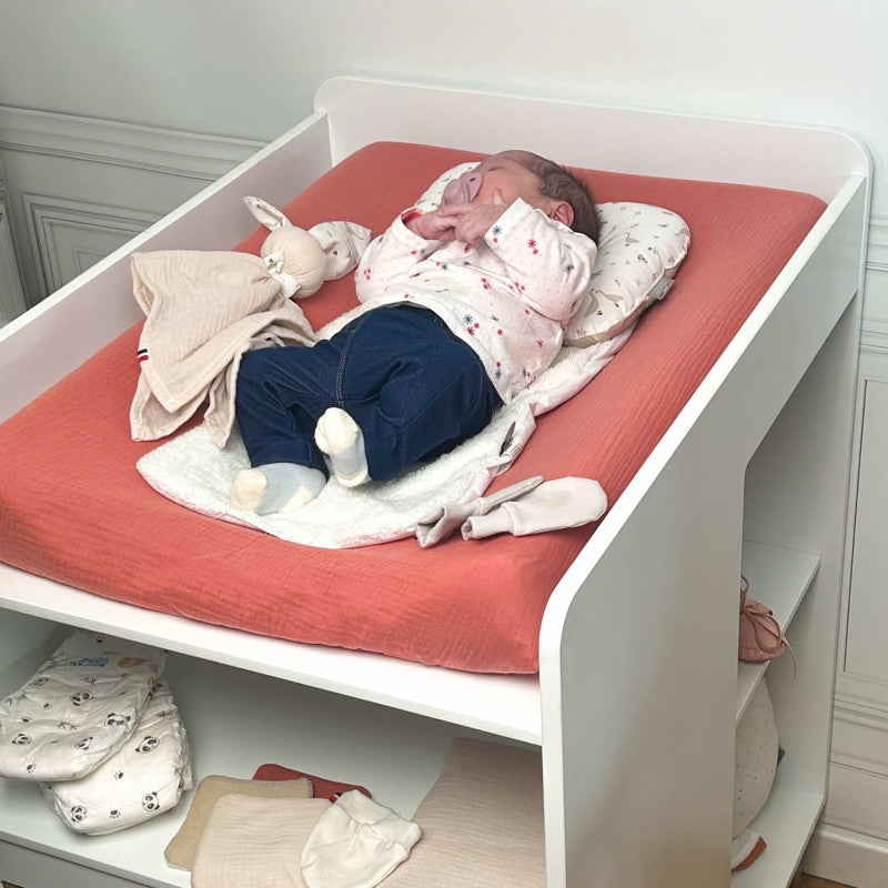 Housse de matelas à langer + éponge bambou, Jeanne