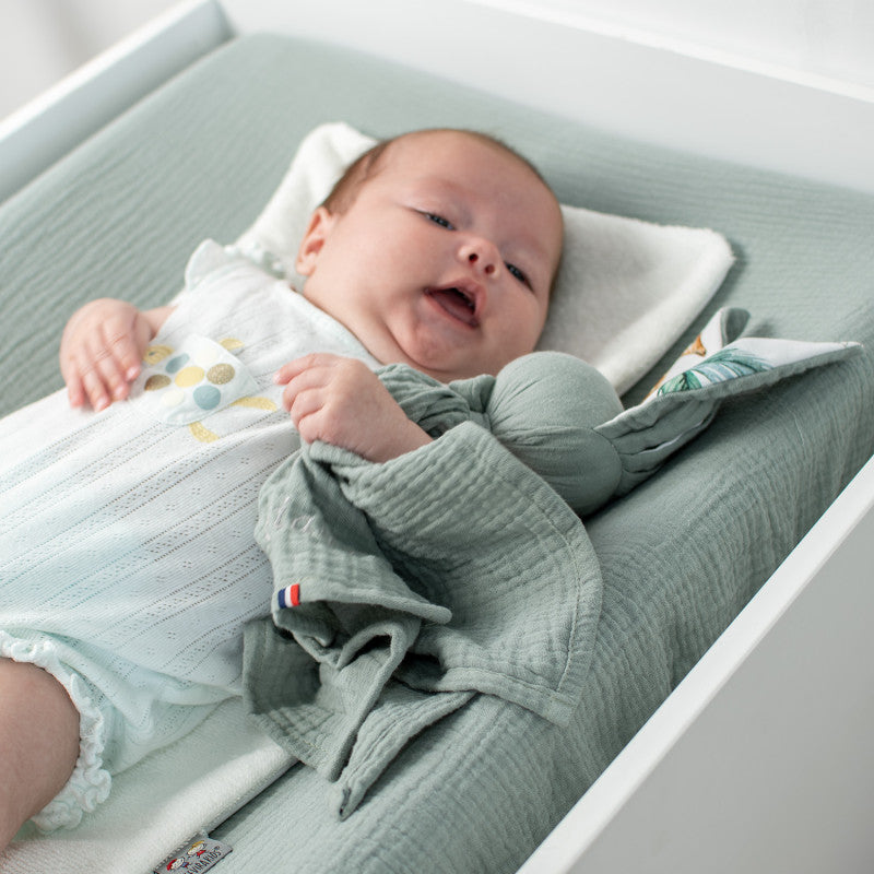 Housse de matelas à langer + éponge bambou, Jeanne