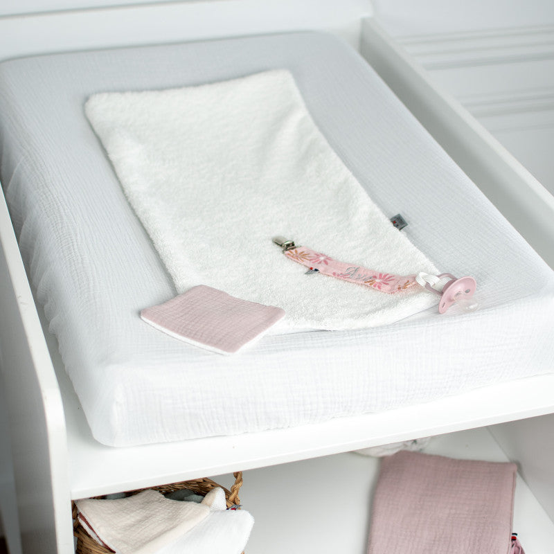 Housse de matelas à langer + éponge bambou, Jeanne