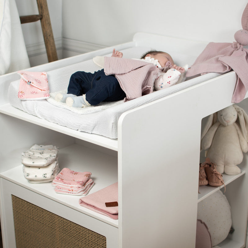 Housse de matelas à langer + éponge bambou, Jeanne