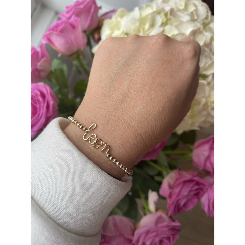 Jonc Perlé Personnalisé / 9 caractères max