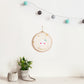 Custom round drum wall frame - Blue Cloud design
