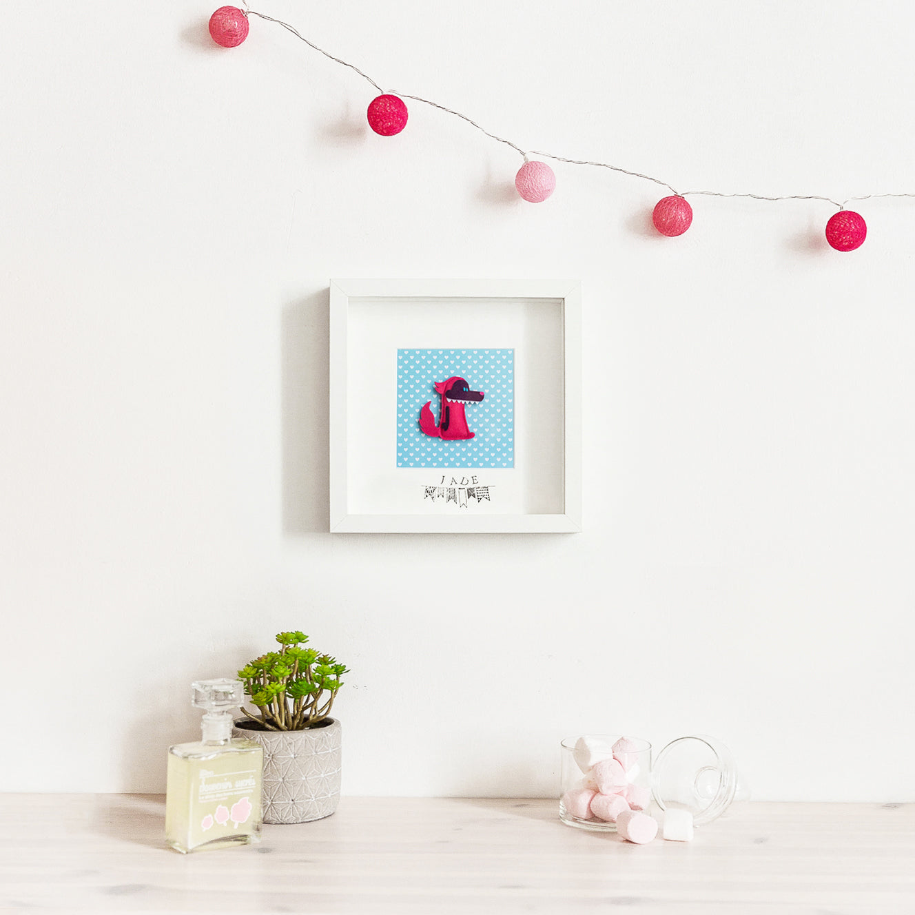 Cuadro decorativo personalizado para niños y bebés - Lobo