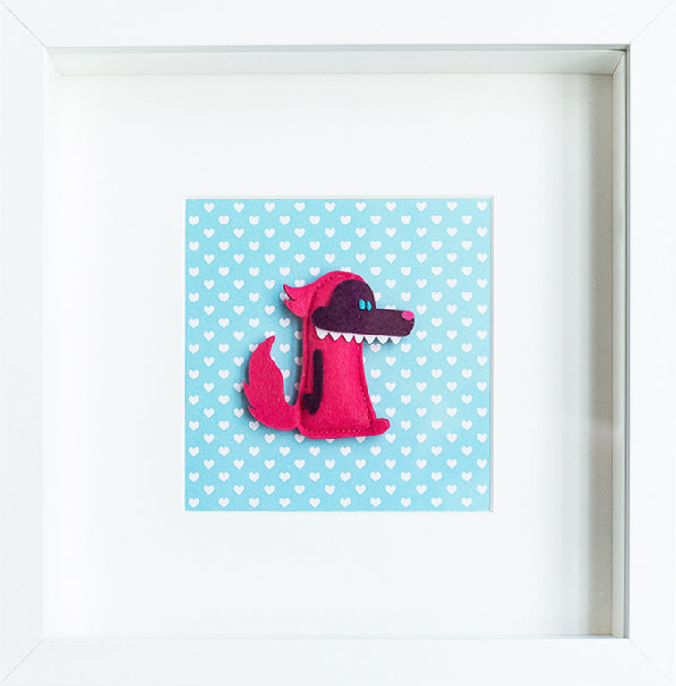Cuadro decorativo personalizado para niños y bebés - Lobo