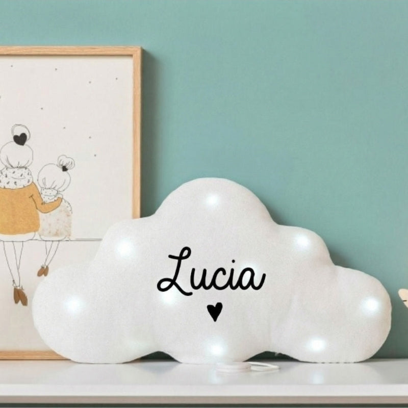 Veilleuse lumineuse Musicale - Nuage en Lin paillettes