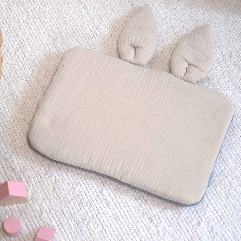 Jeanne flat rabbit pillow in cotton gauze