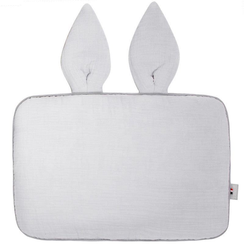 Oreiller plat lapin en gaze de coton, Jeanne
