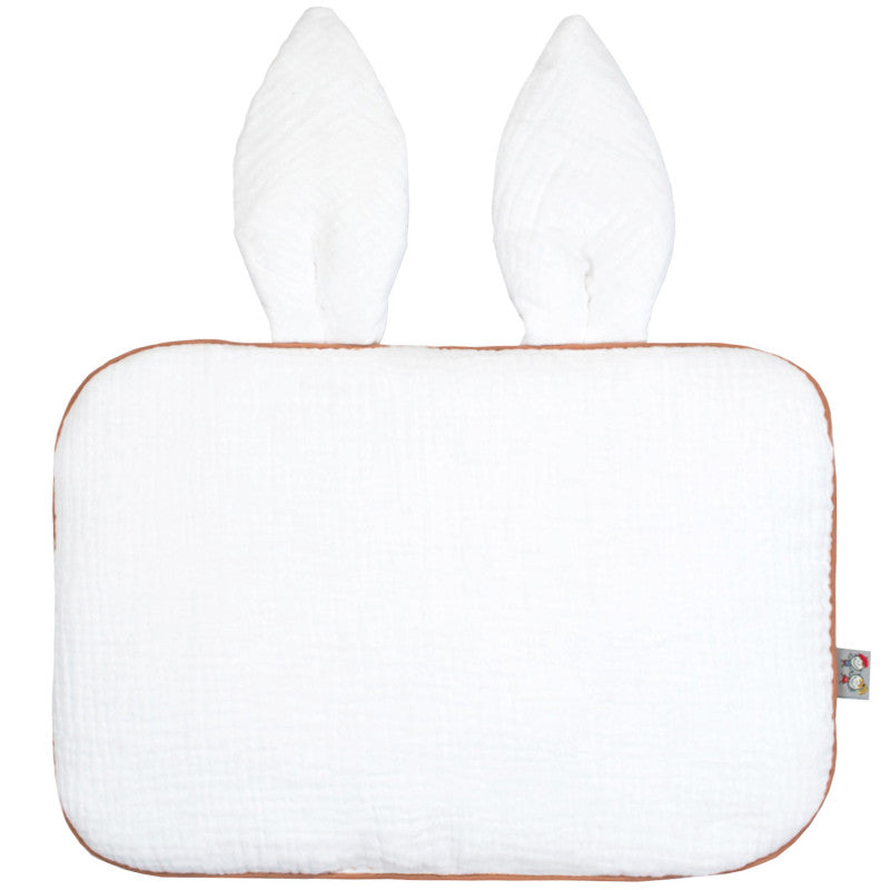 Oreiller plat lapin en gaze de coton, Jeanne