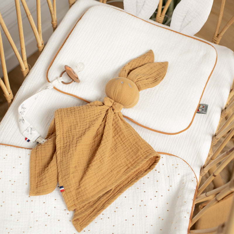 Jeanne flat rabbit pillow in cotton gauze