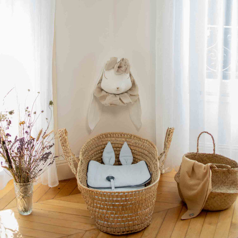 Jeanne flat rabbit pillow in cotton gauze