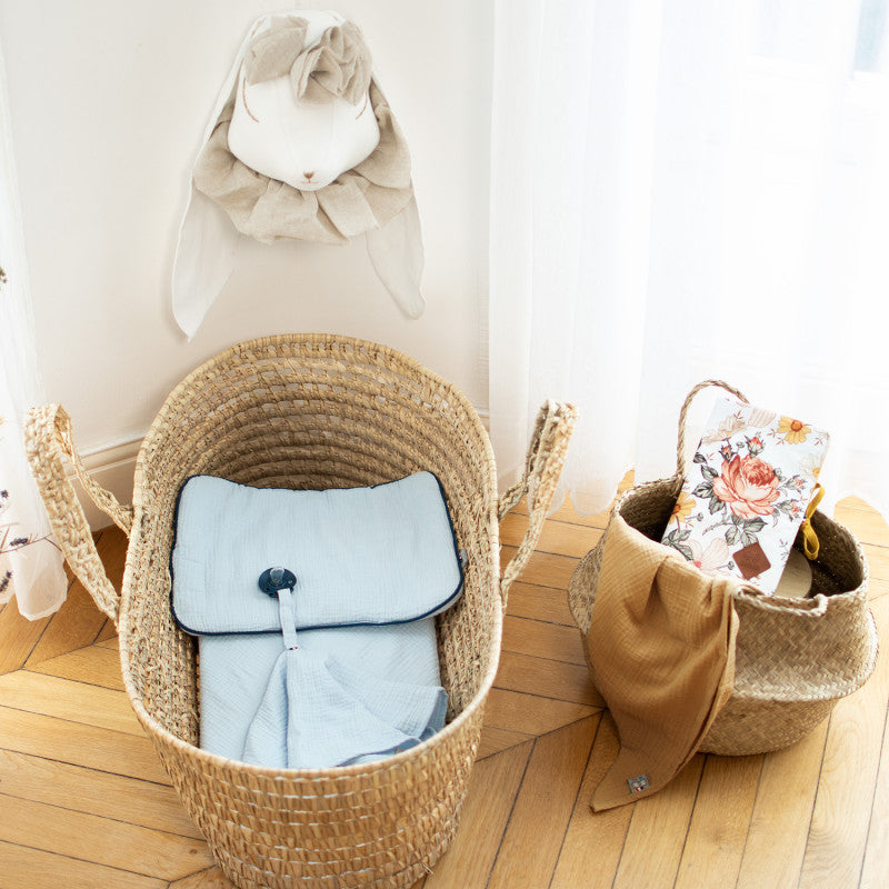 Oreiller plat en gaze de coton, Jeanne