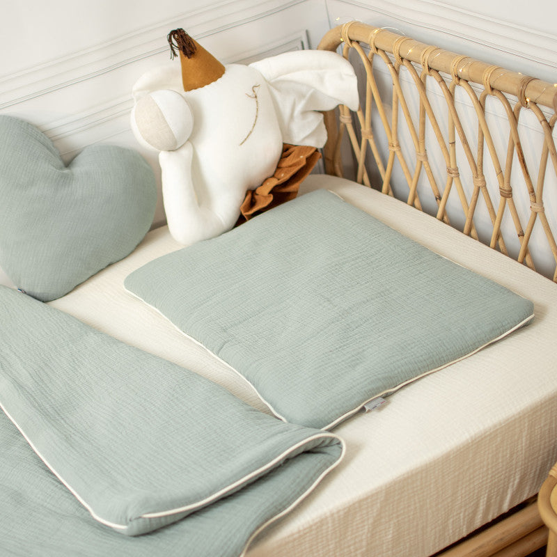 Oreiller plat en gaze de coton, Jeanne