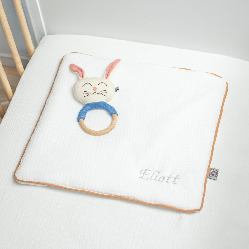 Oreiller plat en gaze de coton, Jeanne