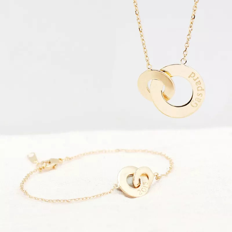 Parure femme - Les enlacés - Plaqué Or