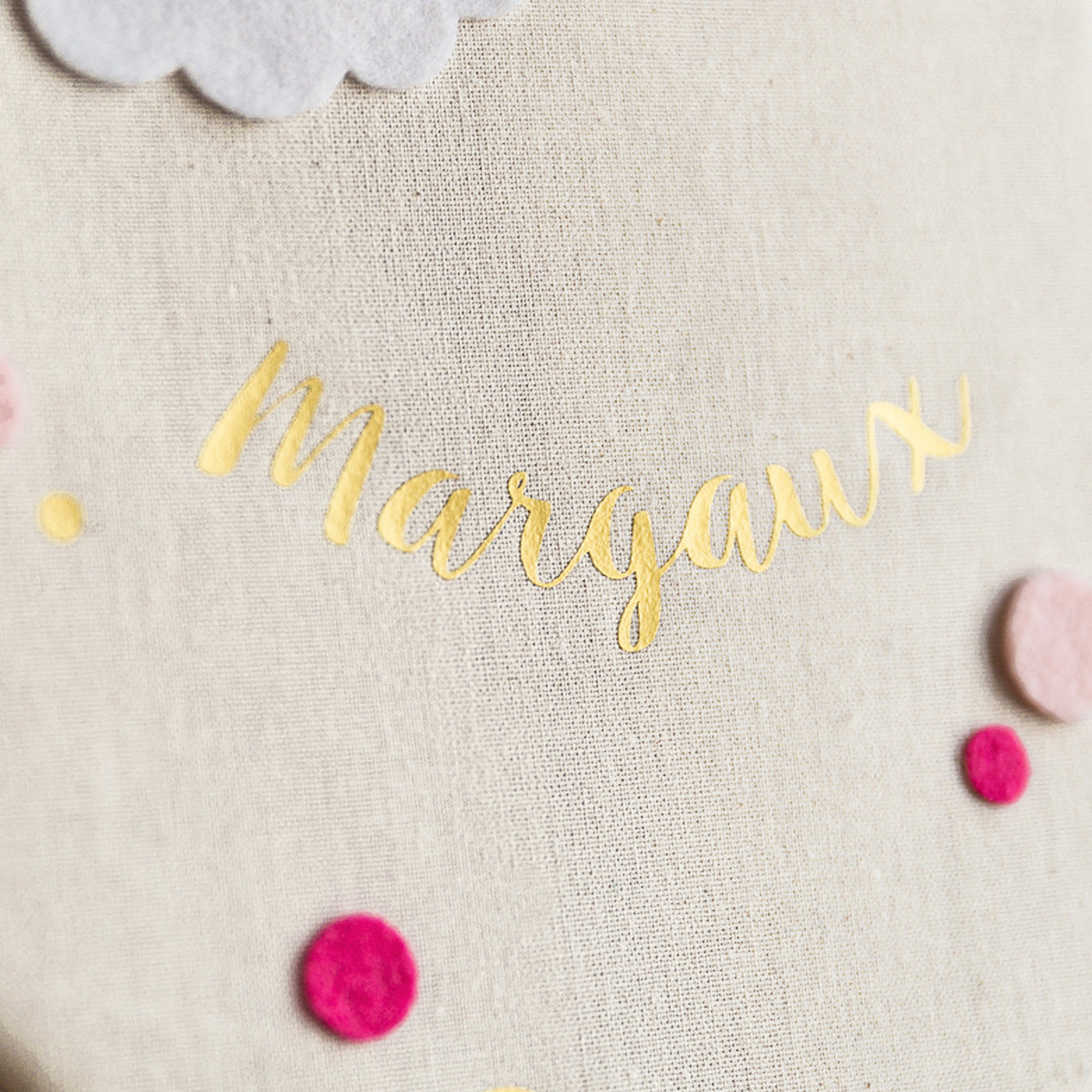 Cadre rond tambour mural personnalisé - Rêve Rose