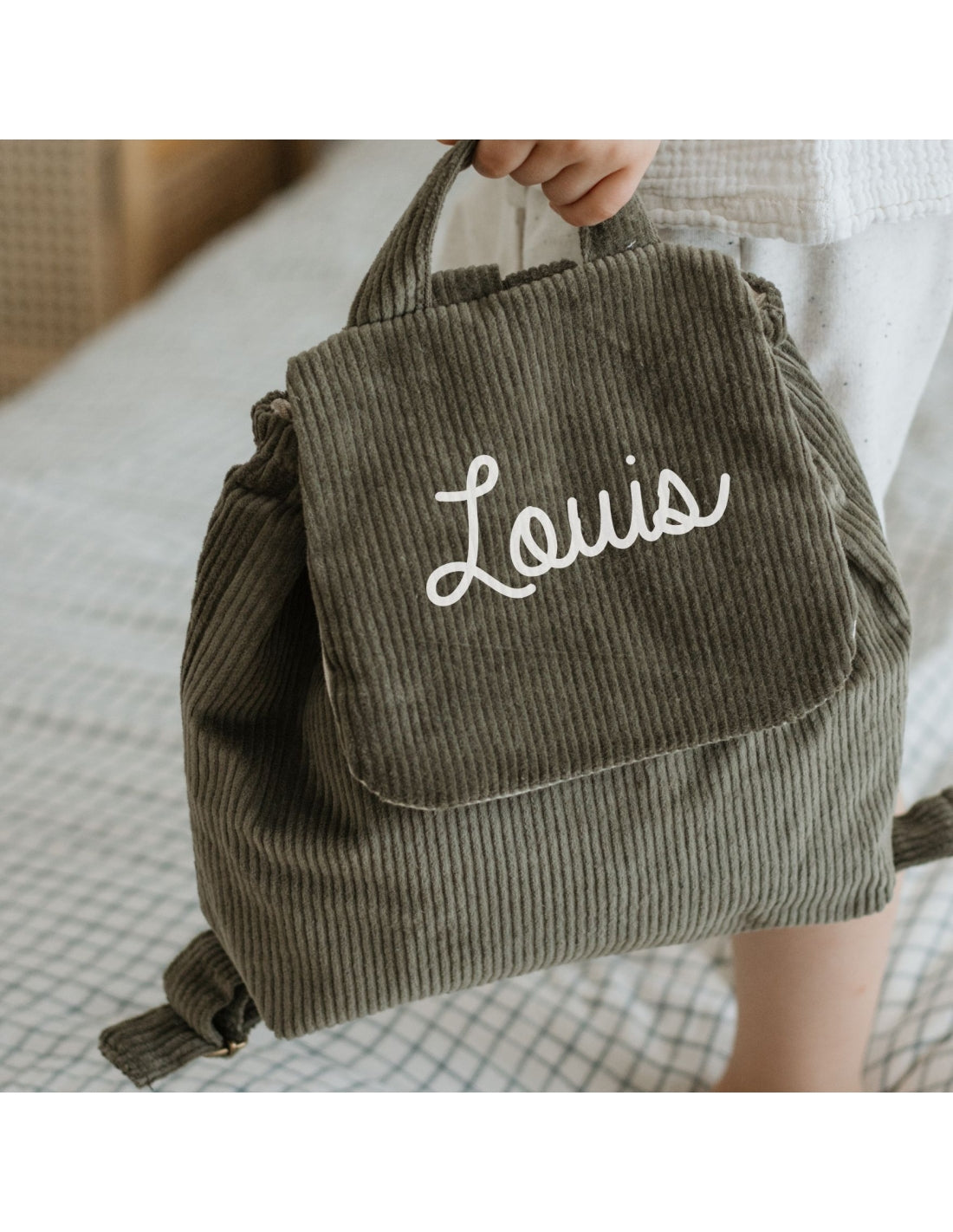 Sac à dos velours côtelé personnalisable