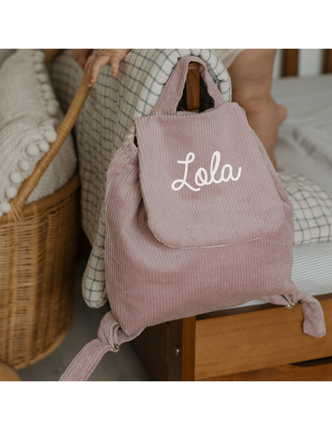 Sac à dos velours côtelé personnalisable