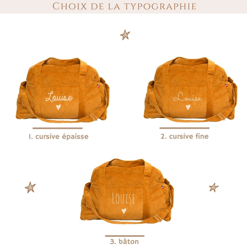 Sac à langer en Velours côtelé