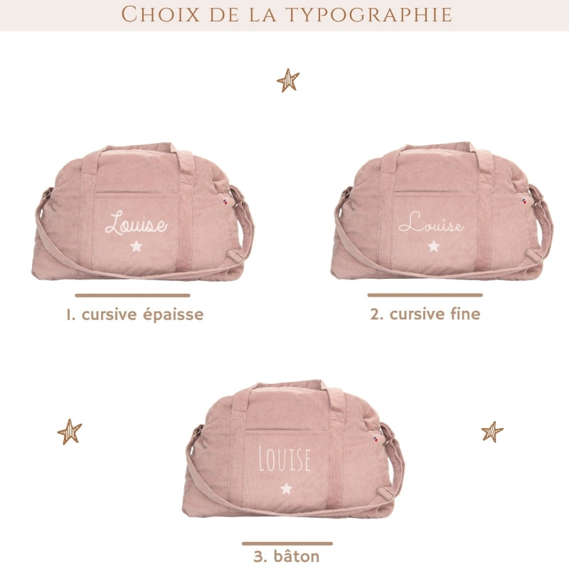 Sac à langer en Velours côtelé