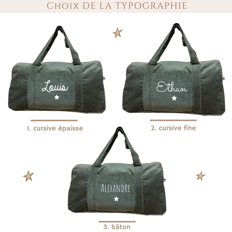 Sac Week-end en Velours Côtelé