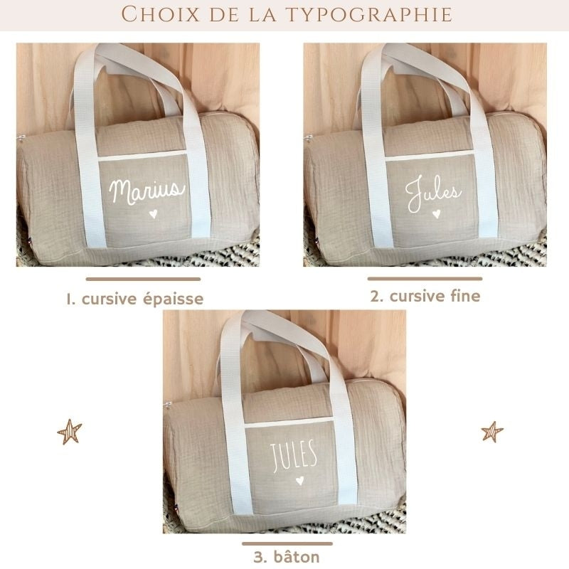Sac Week-end en Double gaze de coton