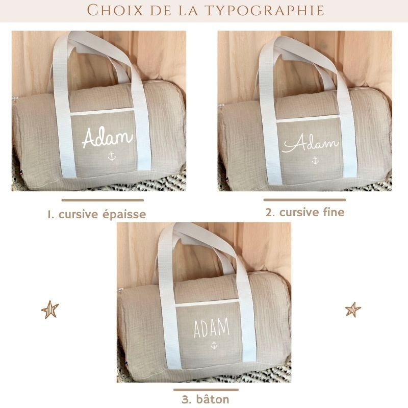 Sac Week-end en Double gaze de coton