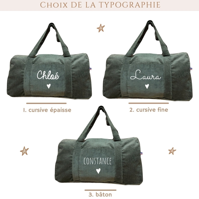 Sac Week-end en Velours Côtelé