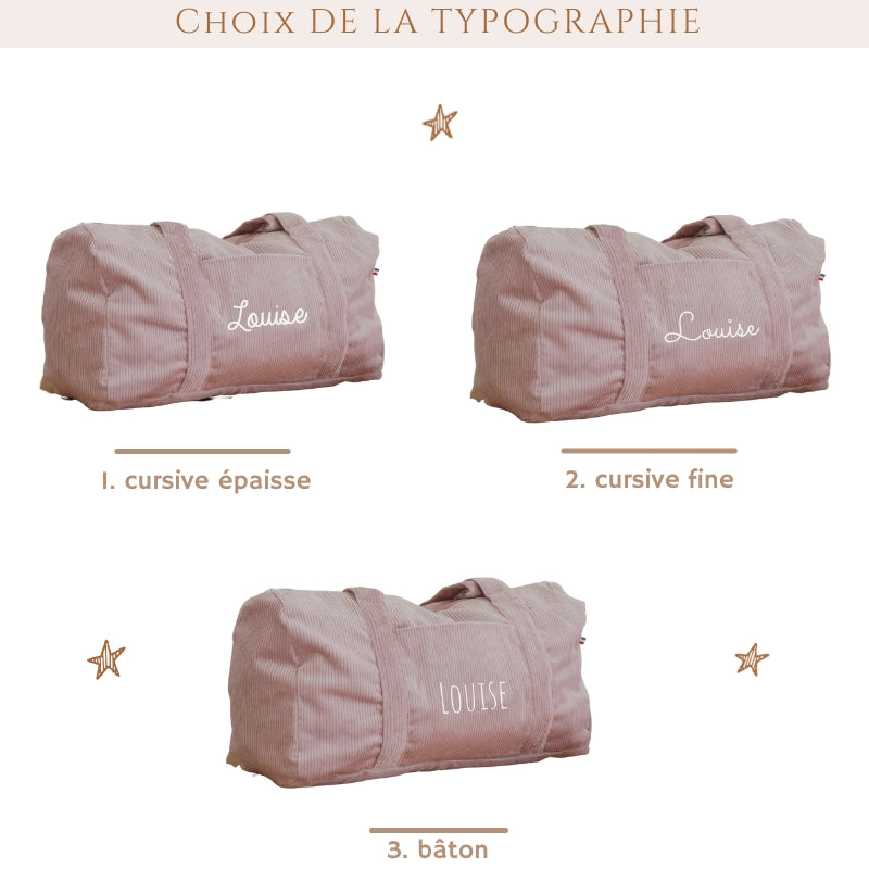 Sac Week-end en Velours Côtelé