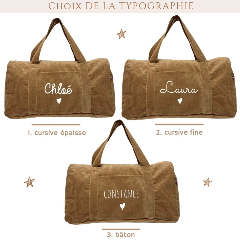 Sac Week-end en Velours Côtelé