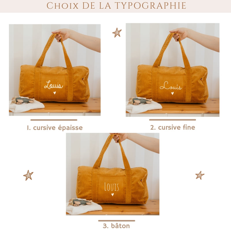 Sac Week-end en Velours Côtelé