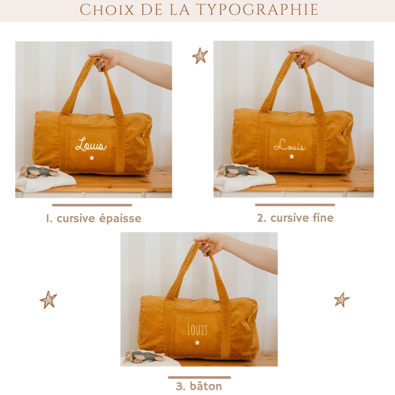 Sac Week-end en Velours Côtelé