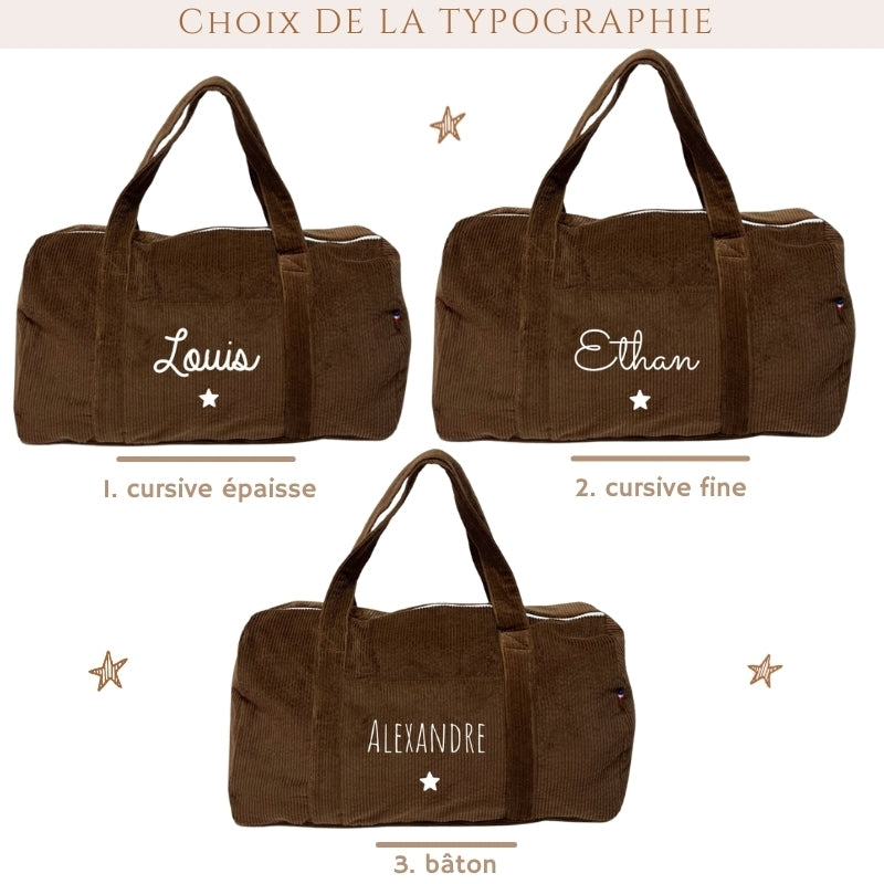 Sac Week-end en Velours Côtelé