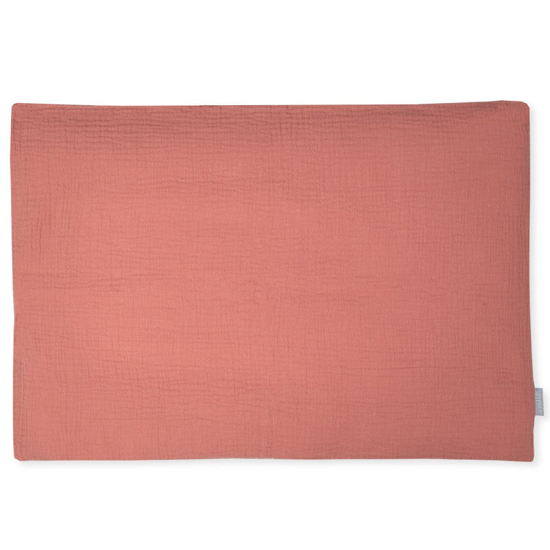 Taie d'oreiller unie en double gaze de coton