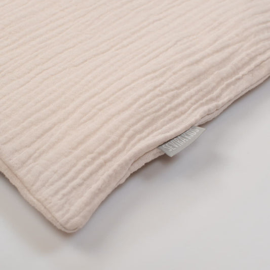 Taie d'oreiller unie en double gaze de coton