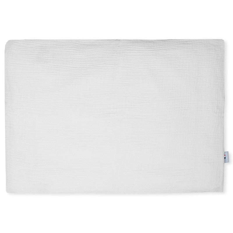 Taie d'oreiller unie en double gaze de coton