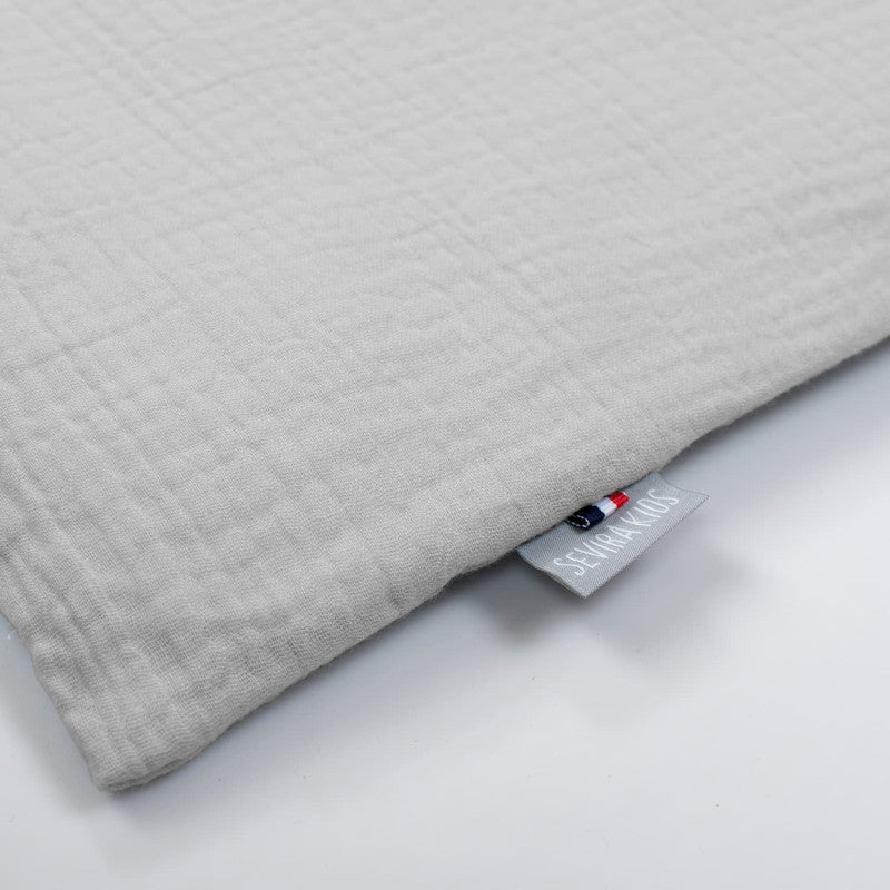 Taie de coussin modulable avec liens à nouer en gaze de coton