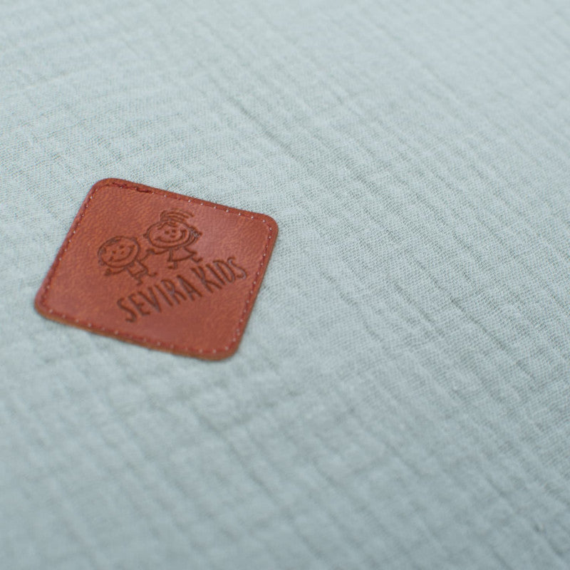 Taie de coussin modulable avec liens à nouer en gaze de coton