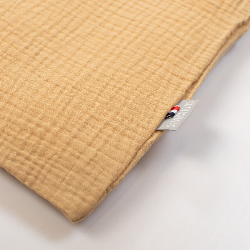 Taie de coussin modulable avec liens à nouer en gaze de coton